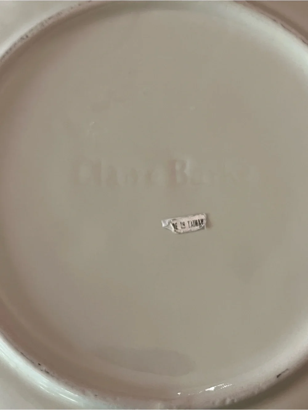 VTG Claire Burke Pottery Raised Fruit Design Ivory Serving Bowl Platter 10.5